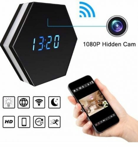 wifi mini alarm clock octagon shape