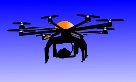 spy drone in sky