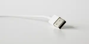 a white USB cable