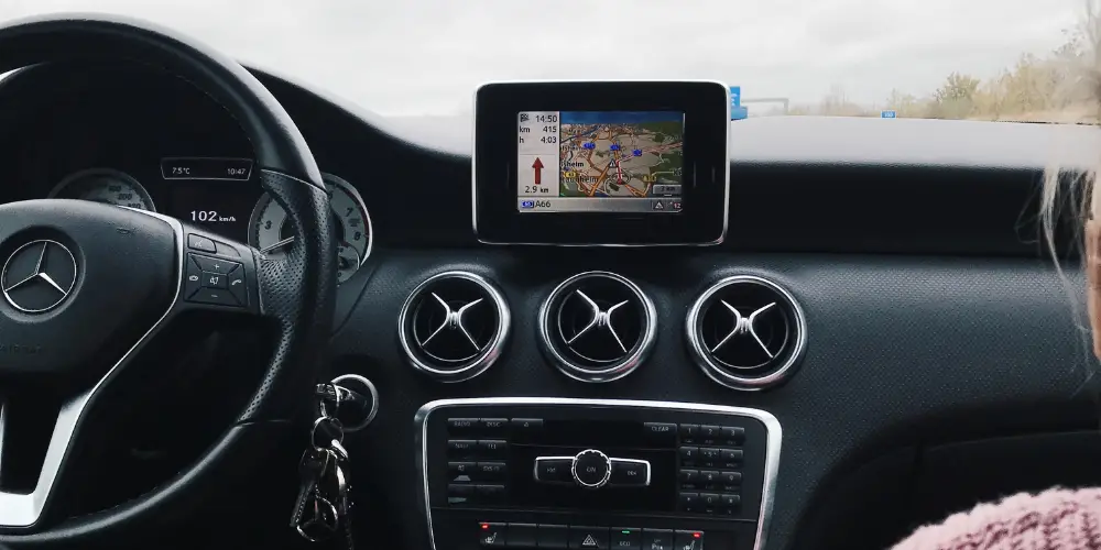 car's GPS device